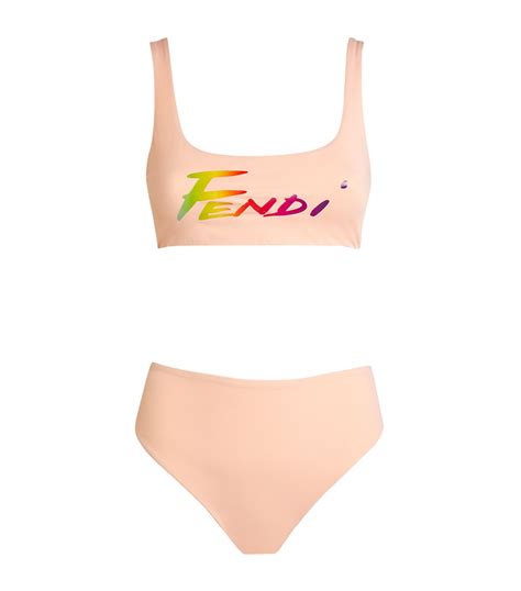 fendi logo tank top|Fendi bikini top.